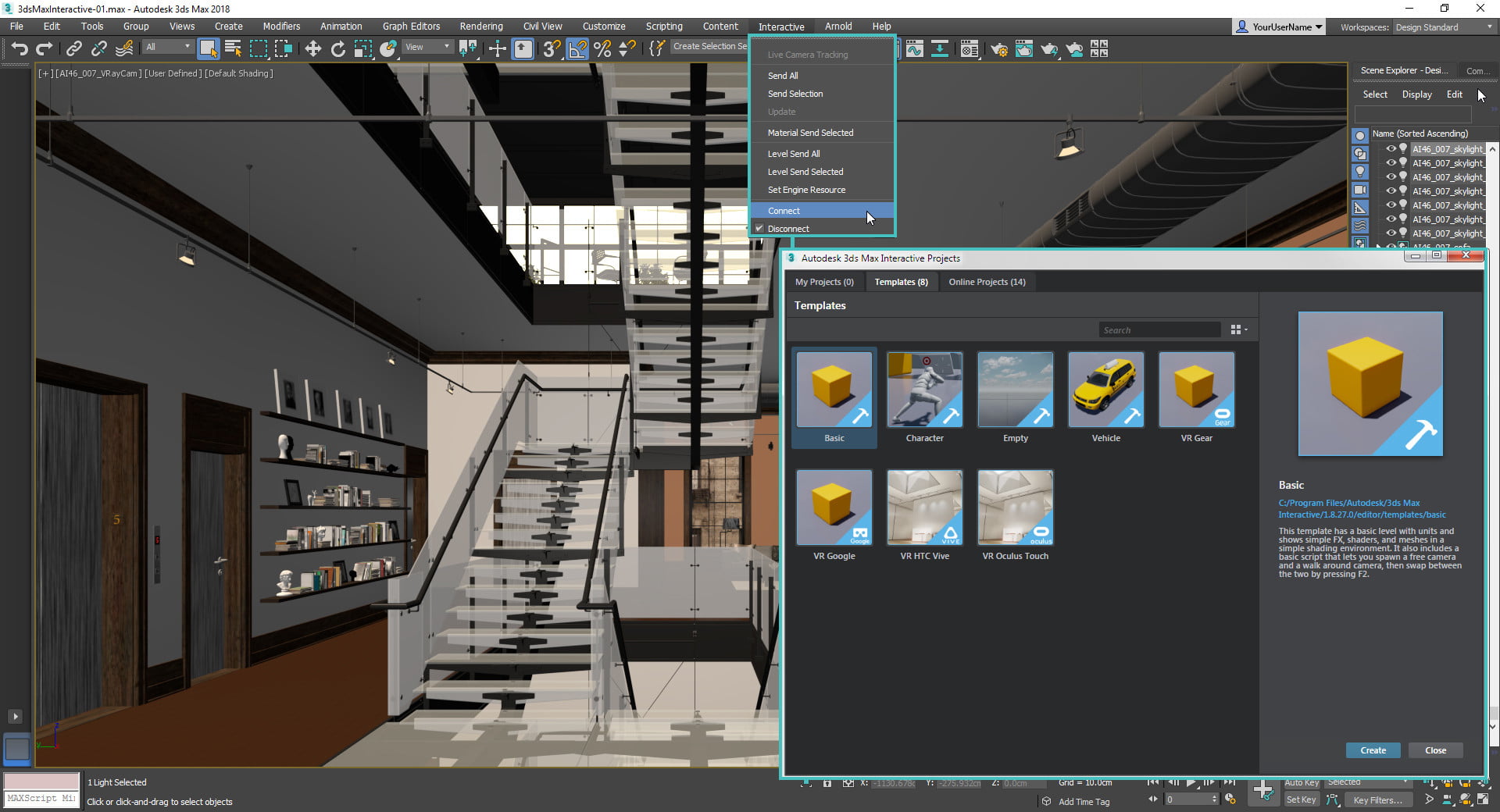 fusionere Microbe biograf 3ds Max Interactive - 3D to VR | AEC Scene